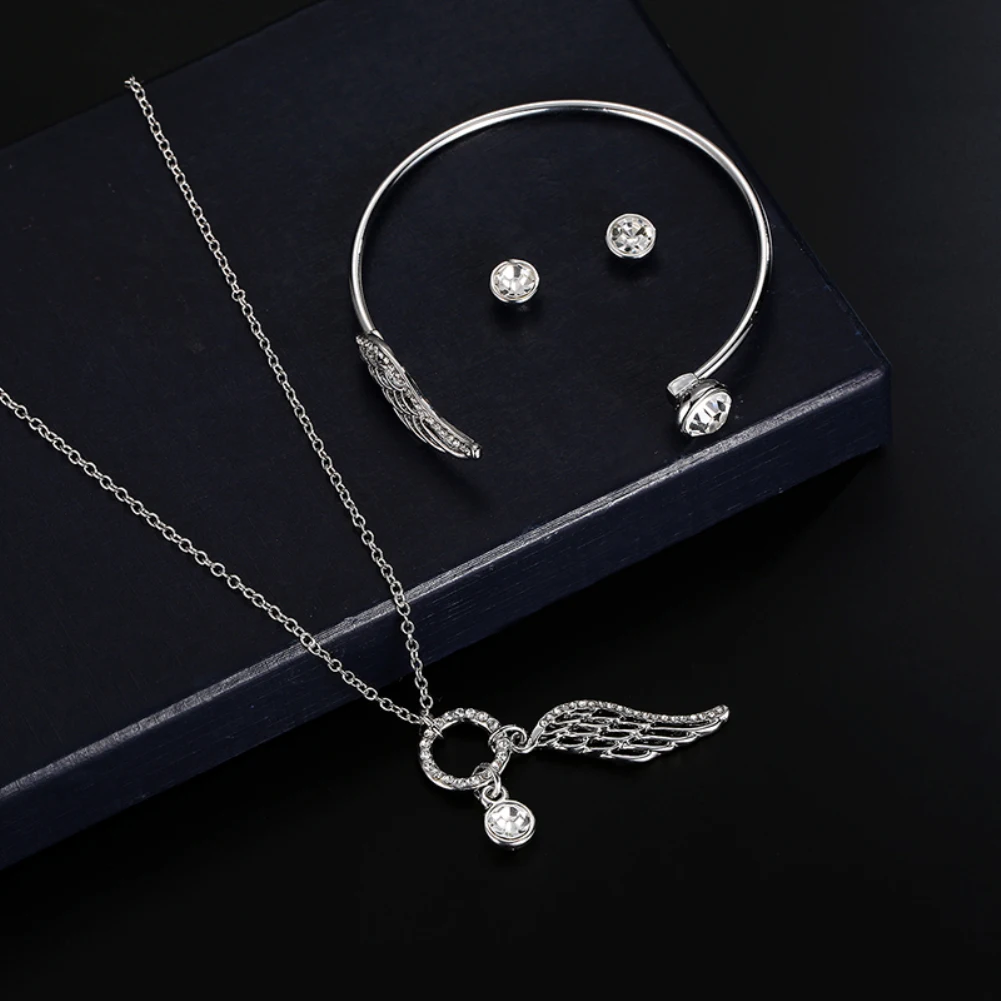 Fashion Women Party Banquet Jewelry Set Necklace Stud Earrings Open Bangle | Украшения и аксессуары