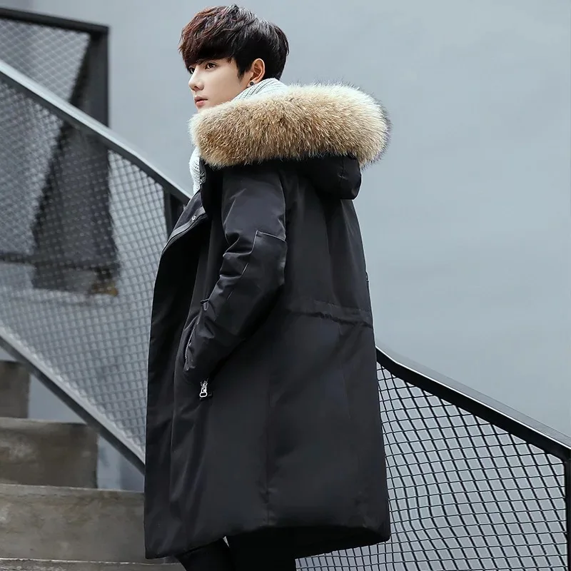 Высококачественный мужской пуховик Повседневная теплая зимняя верхняя одежда с