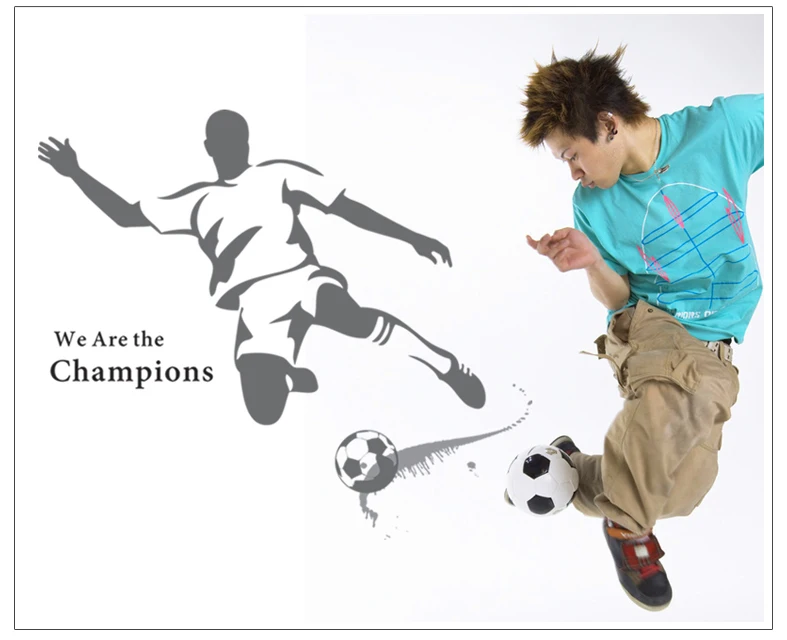 Наклейка на стену футбольную тематику Футбол плеер Спортивная Настенная Фреска