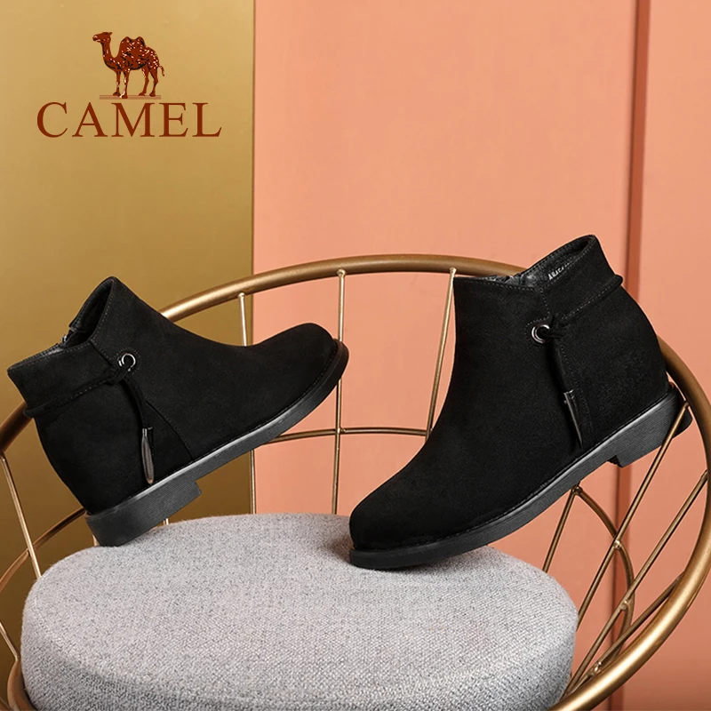 CAMEL/Женские ботинки в образце модель 2018 года короткие на плоской подошве Женская