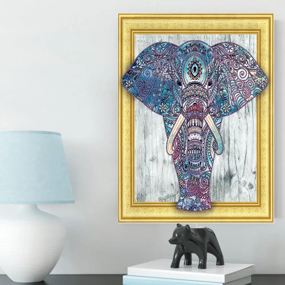 

DIY Diamond Painting Creative Elephant Drawing Cloth Painting Home Decoration Hanging Room Decor Drop Shipping