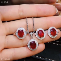 kjjeaxcmy boutique jewels 925 sterling silver inset natural ruby ladies ring pendant necklace earrings set to support detecti