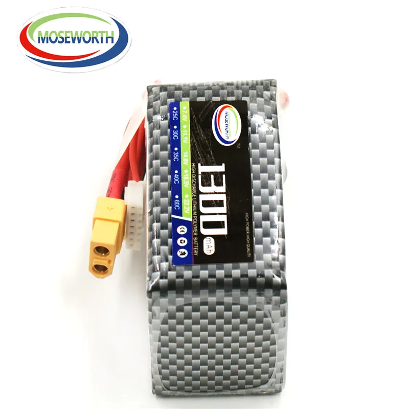 Аккумулятор Lipo 6S 22 2 в 1300 мАч 60C для радиоуправляемых самолетов квадрокоптеров