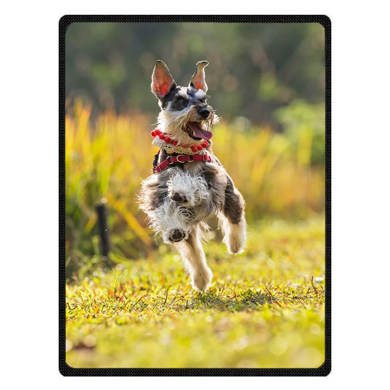 Теплое Флисовое одеяло Schnauzer супер мягкая фланелевая Манта для