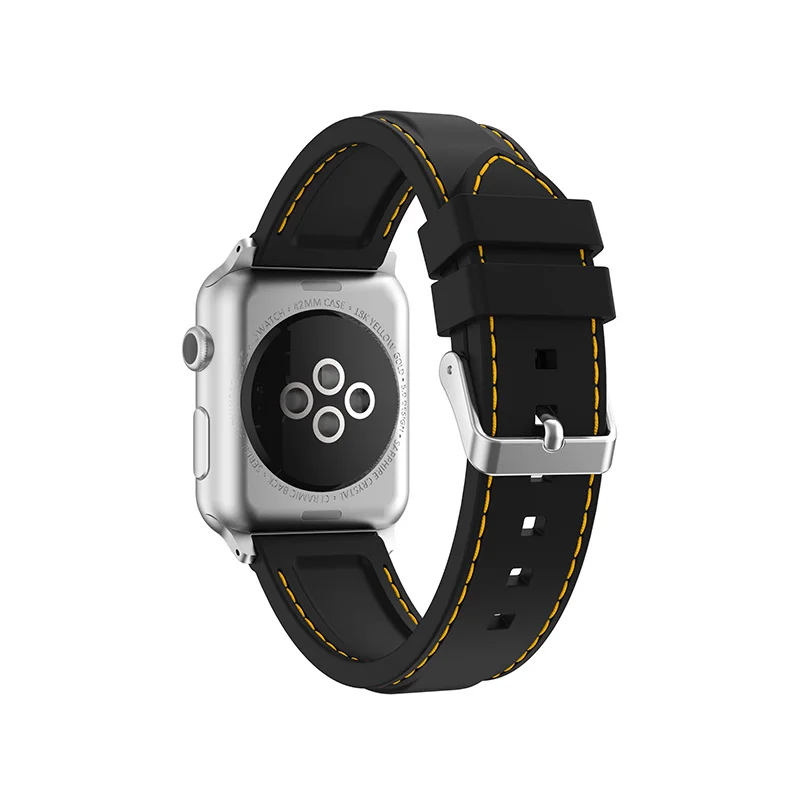 Duby Новый Стиль Силиконовый ремешок для автомобиля линия 38 мм 42 iwatch 1 & 2 3|silicone