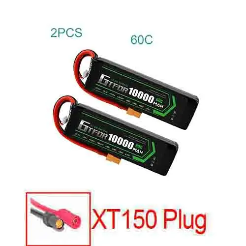 2S10000mah60C-XT150 GTFDR lipo батарея 7,4 V 10000mAh 2S 60C 80C 100C RC батарея Deans XT60 для 1/8 1/10 автомобилей RC лодка вертолет Квадрокоптер лодка автомобиль - Цвет: 2S10000mah60C-XT150
