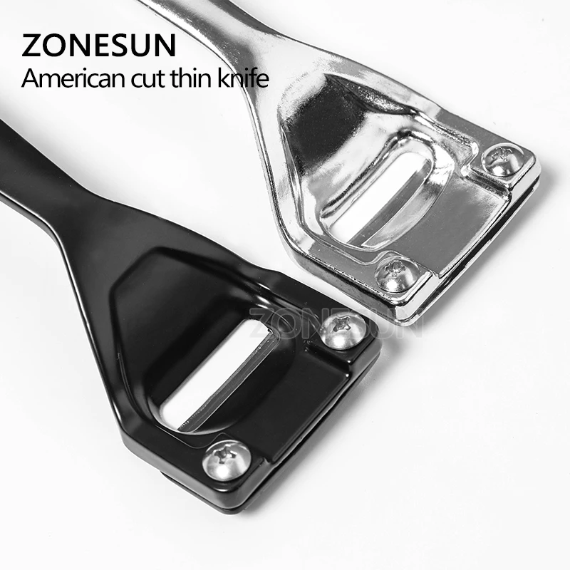 Кожаный нож ZONESUN для резки краев 3 лезвия складные швы инструмент обрезки