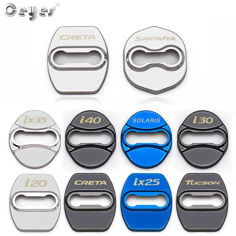 

Ceyes Car Styling Stickers Accessories Door Lock Cover Case For Hyundai Santa Fe Sonata Solaris Azera Creta I30 Ix25 Tucson IX35