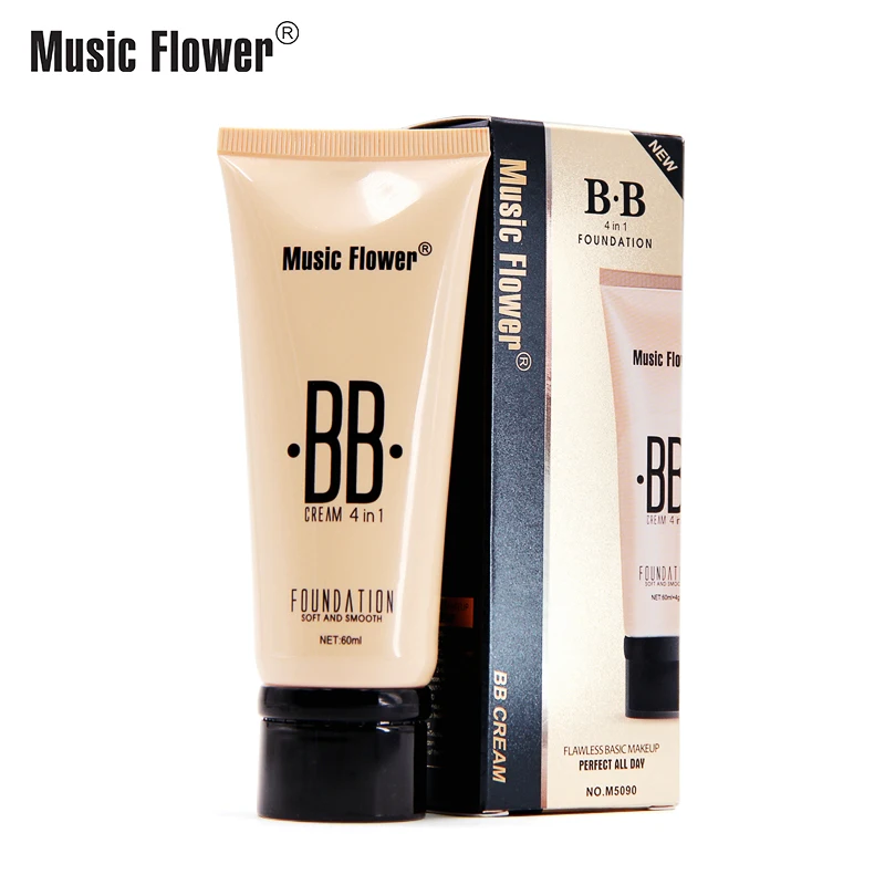 Music Flower BB Cream 4 in 1 Foundation Longlasting Moisturizing Brightening Concealer Flawless Basic Women Makeup Face Beauty |