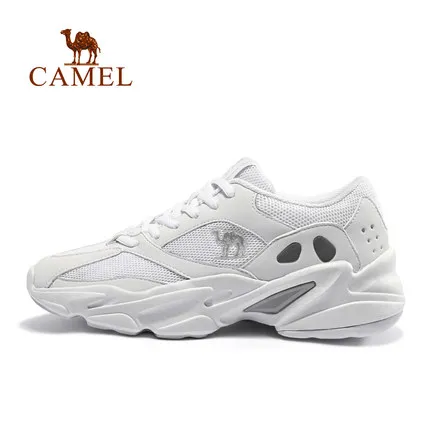 650White-Female CAMEL/женская и Мужская Спортивная обувь для бега, модные повседневные Нескользящие износостойкие кроссовки, увеличивающие рост, дышащие кроссовки - Цвет: 650White-Female