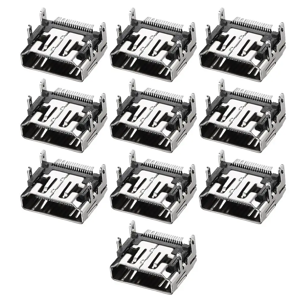 Uxcell 10 шт./лот HDMI компьютер HD Интерфейс разъем PCB гнездовой 19Pin SMT SMD золотистый