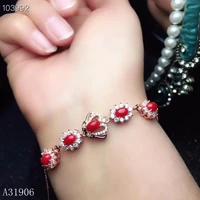 kjjeaxcmy fine jewelry 925 sterling silver inlaid natural red coral female bracelet support detection of new luxury