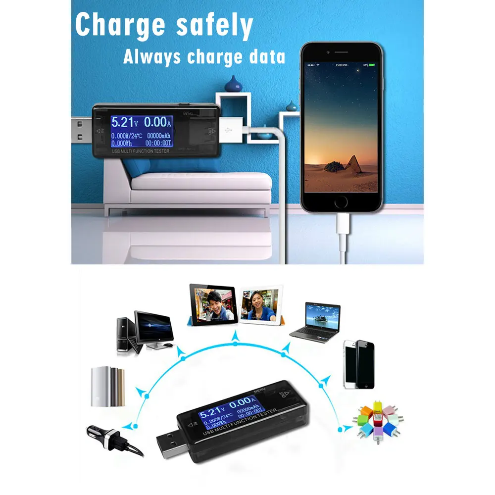MX I6 Батарея тока и Напряжение QC2.0/QC3.0 usb тестер с английским Дисплей|Комплекты