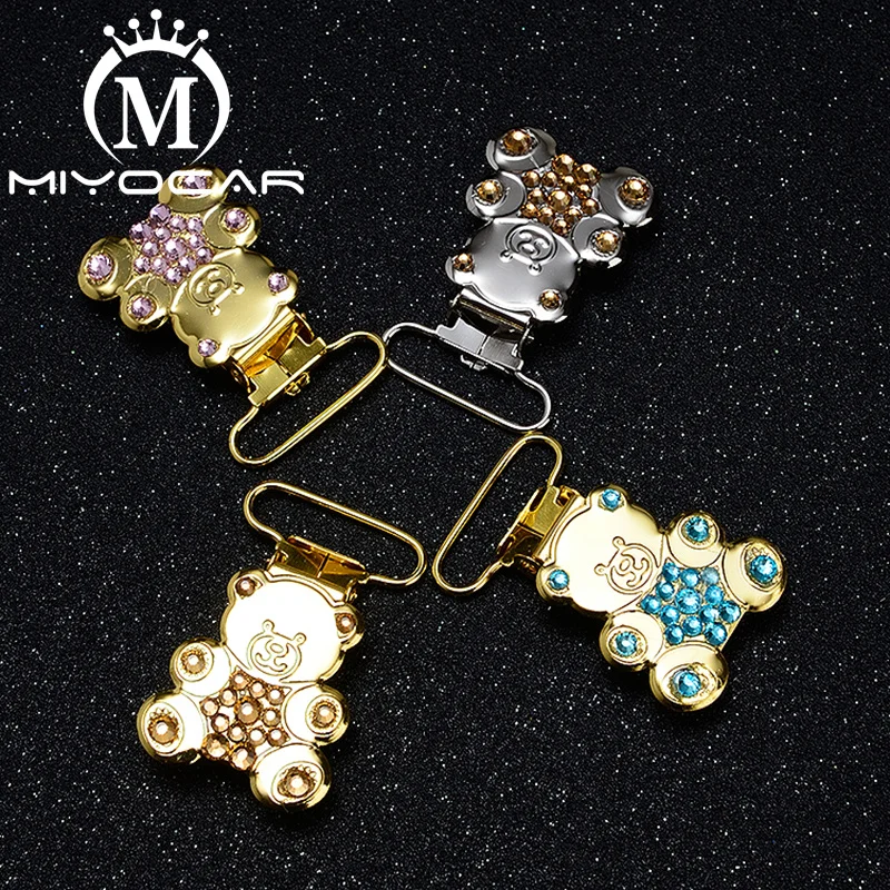 MIYOCAR 10 шт./лот уникальный предмет блестящий медвежонок золотой aliver пустышка зажим