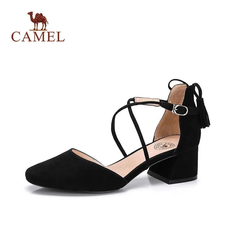 CAMEL/новые женские туфли на среднем каблуке кожаные туфли-лодочки с пряжкой модные