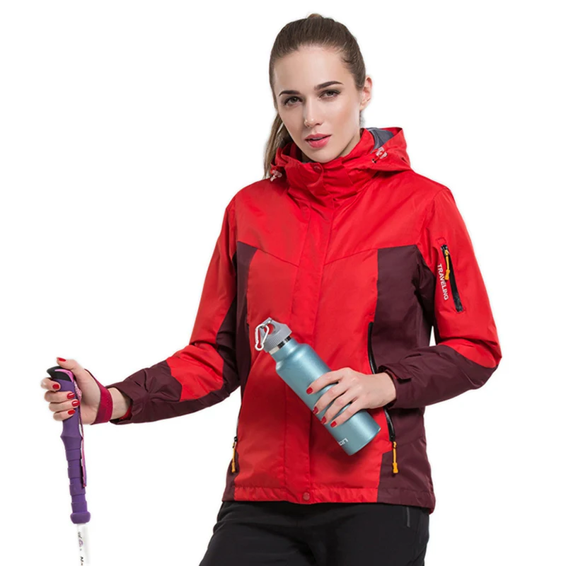 Winter 2 Pieces Thermal Softshell Fleece Woman Jackets Outdoor Waterproof Couples Coat Hiking Trekking Skiing Climbing Man Coats | Спорт и