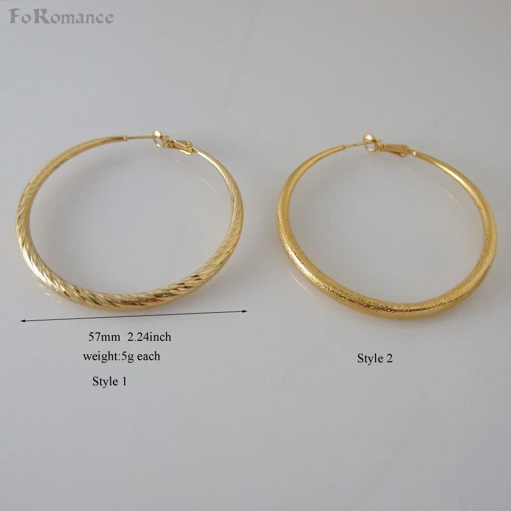 Foromance/резной и матовый рисунок два стиля желтых бриллиантов 57 мм 2 24 дюйма серьги