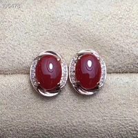 kjjeaxcmy fine jewelry 925 silver inlaid natural tourmaline woman earrings suit support detection