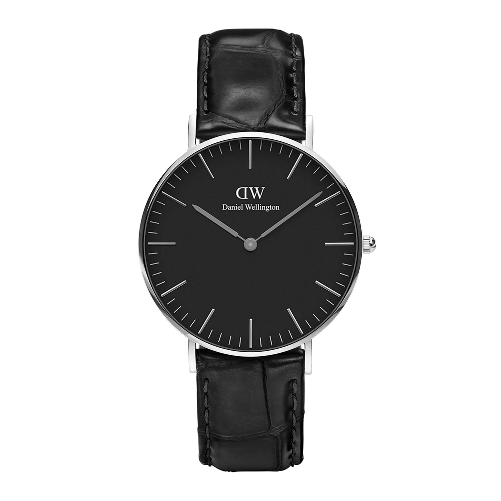 Наручные часы Daniel Wellington Classic Reading 36 мм S Black + часовой ремешок Cornwall для часов |