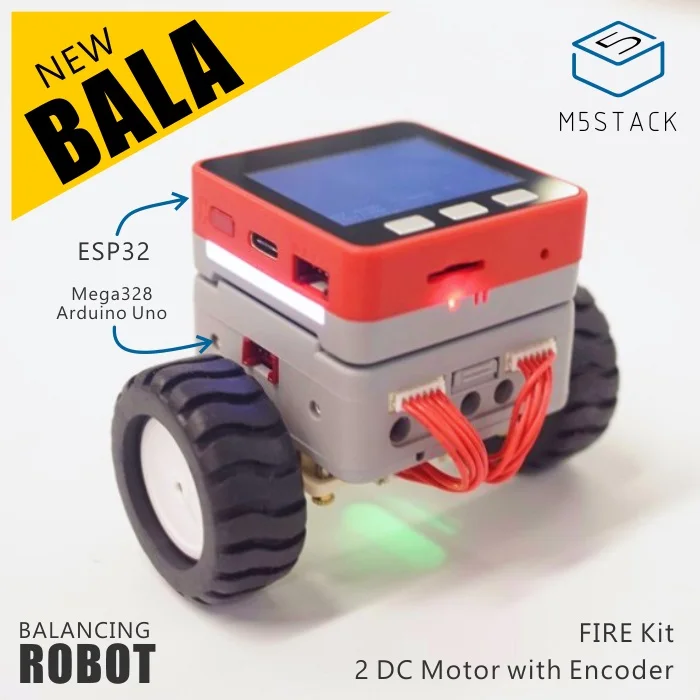 M5Satck BALA автомобиль! ESP32 разработка мини Электрический самобалансирующийся автомобиль 2DC мотор с кодером PSRAM Kit MPU9250 BLE