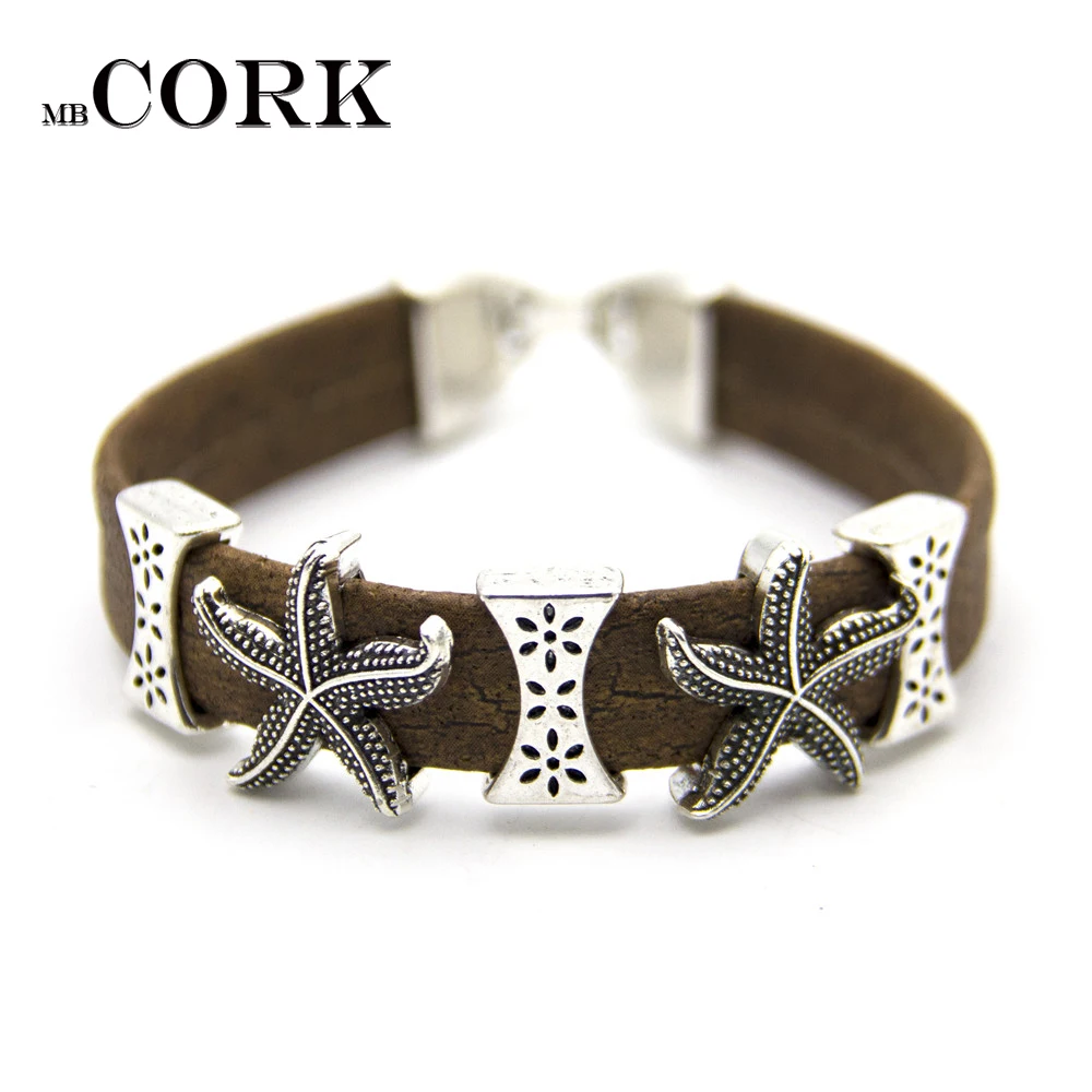 Украшения cork браслет из пробки для женщин натуральная пробка с ручной морской