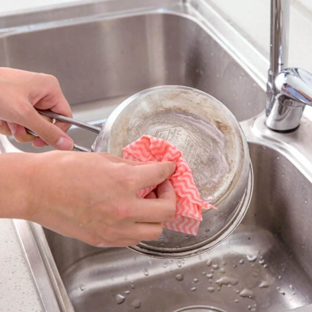 Кухонная салфетка для мытья посуды одноразовые нетканые ткани съемные салфетки