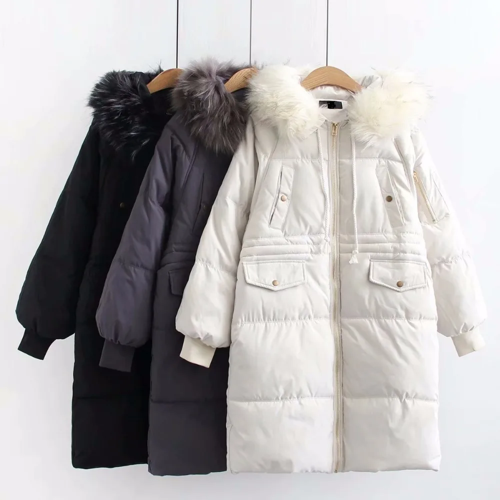 

4xl Женская хлопковая Толстая теплая парка, пальто, женская Повседневная теплая парка большого размера, белая, черная, 2018, пальто, куртки, верх...