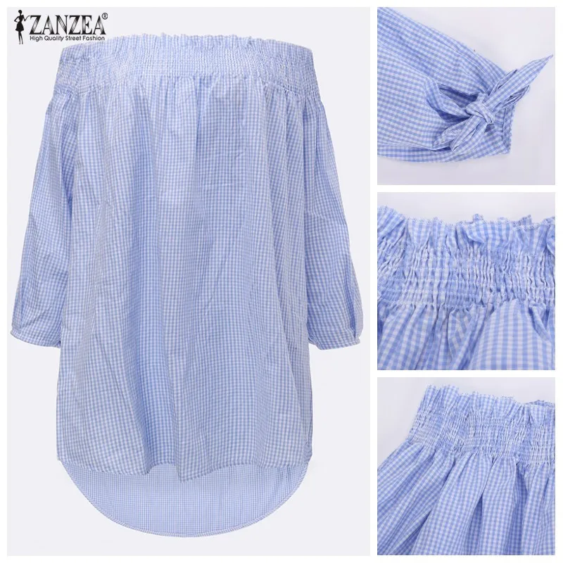 ZANZEA Для женщин Элегантный blusas 2018 новый летний Топы корректирующие женские