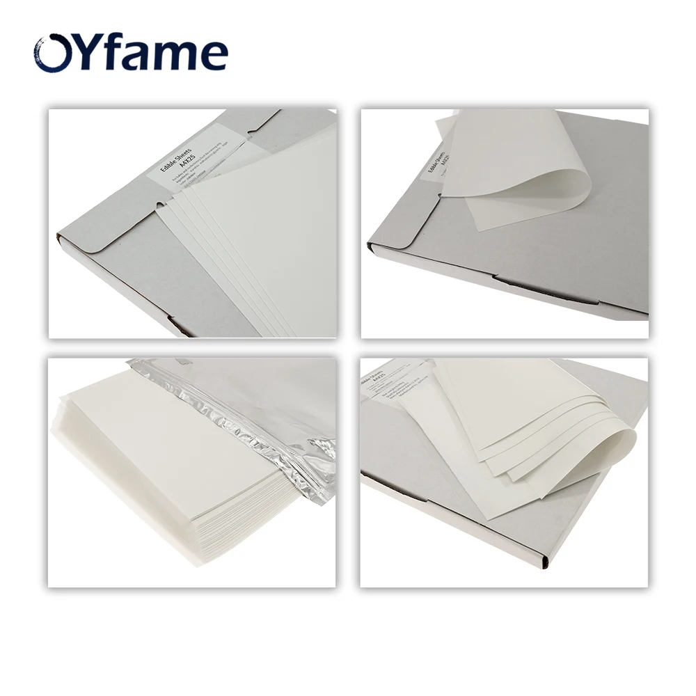 OYfame 25x A4 210*297 мм съедобная бумага для принтера для торта для украшения торта Заказная пищевая бумага для вечерние украшения торта