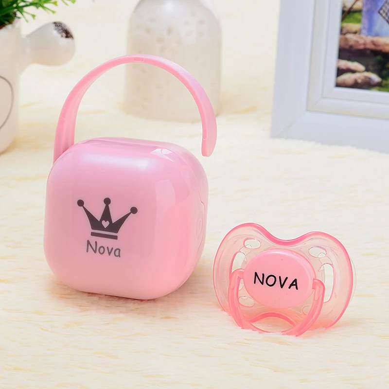 MIYOCAR-caja de almacenamiento para chupete, contenedor a prueba de polvo con cualquier nombre, cualquier texto, cualquier foto, puede imprimir, regalo &uacute;nico-5