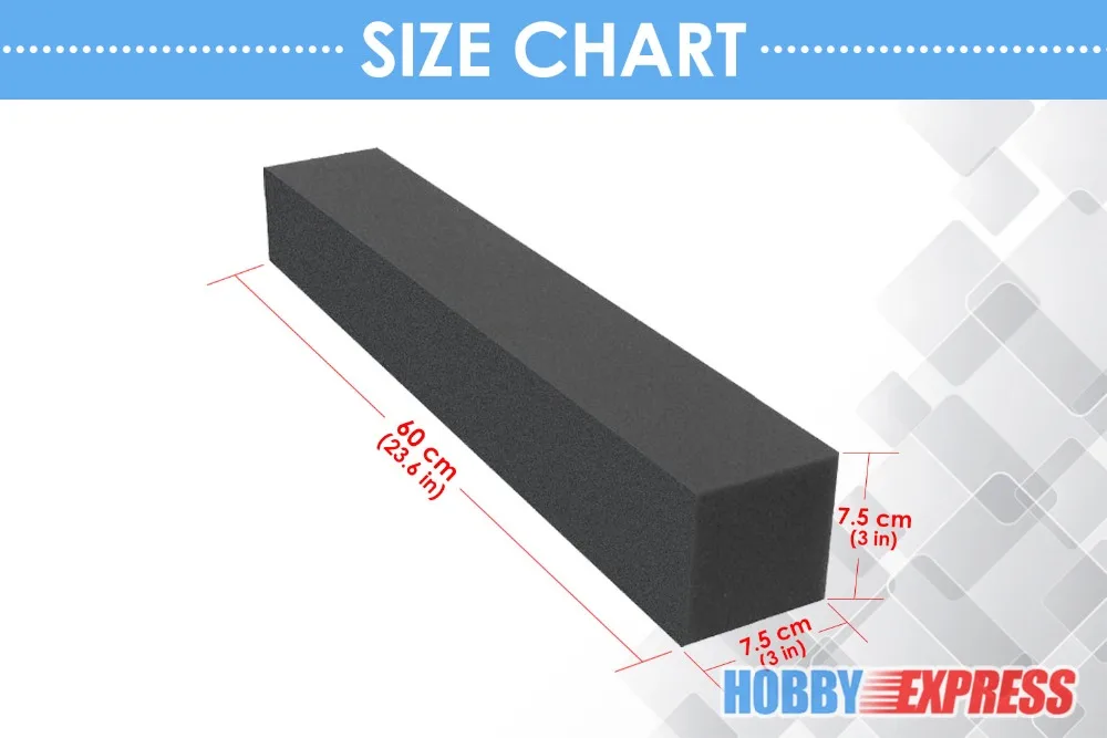 Arrowzoom 3x3x23 6 дюйма (7 5x7 5x60 см) длинный угловой край заполняющий бас ловушка блок