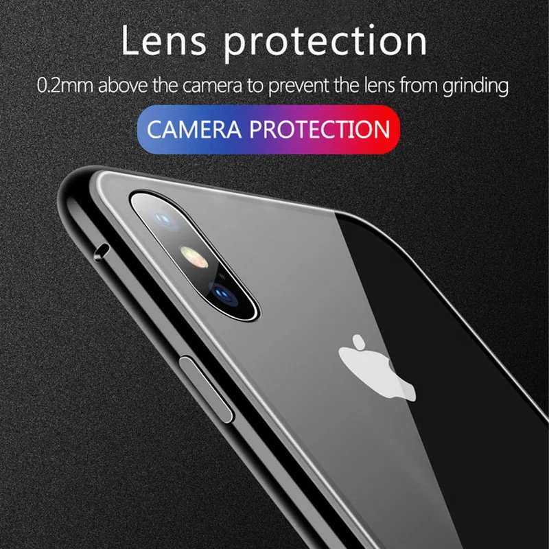 360° Full Protection Magnetic Case Tempered Glass Phone Cover Magnet For iPhone XR XS Max X 8 7 6 6S Plus |