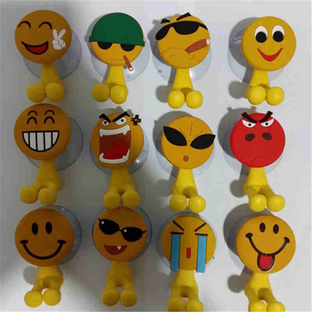Милый мультфильм emoji выражение присоски Зубная щётка держатель настенный