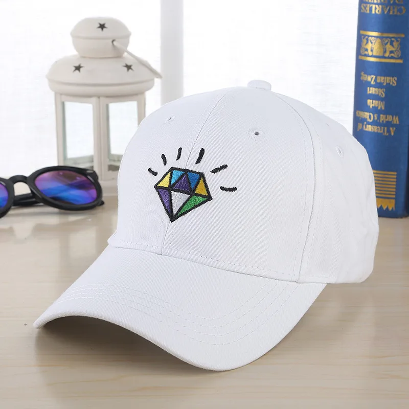 Летом Крышки Snapback Женщины Сплошной Цвет Геометрическая Алмаз Вышивка Хип-Хоп