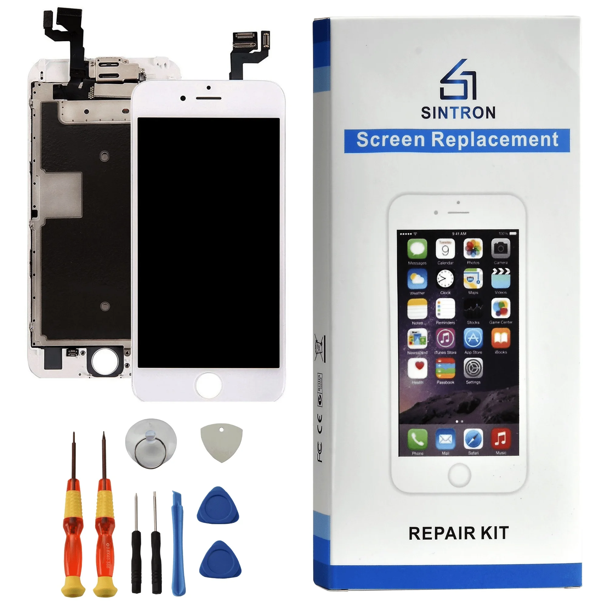 Полностью собранная белая ЖК панель включая оригинальные детали для iPhone 5/5S/SE/6/6