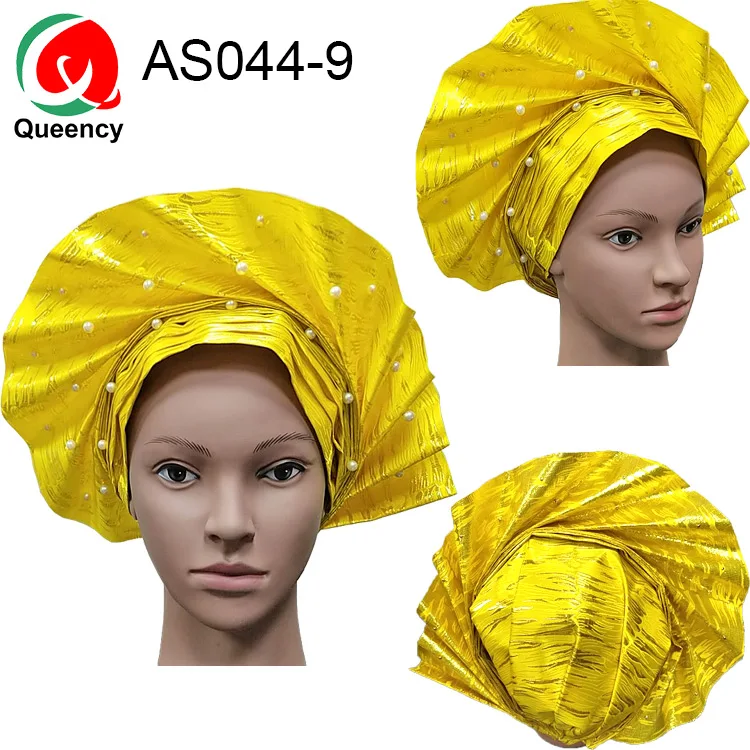 AS044-9 AS044 DHL- новейший Африканский Sego головной убор Обертка женские Авто головной убор 18 цветов - Цвет: AS044-9