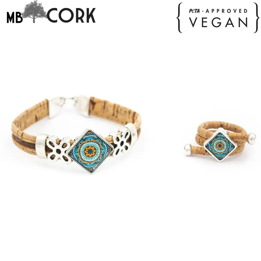 Украшения набор из традиционной керамической плитки Португалии синий цветок