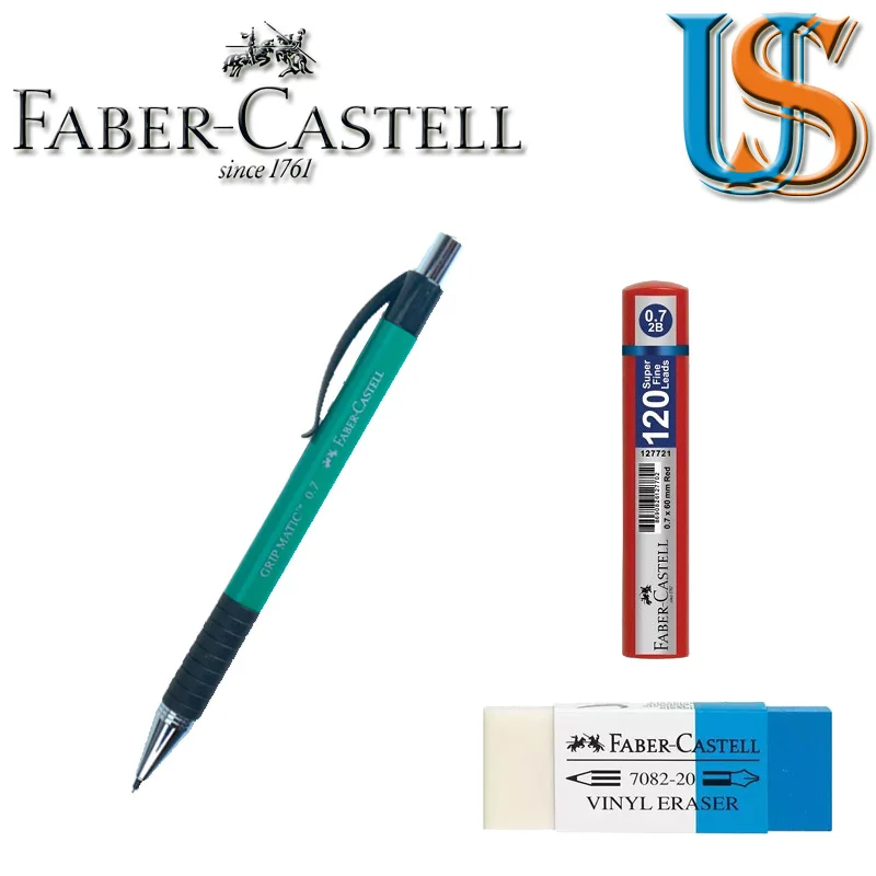 Faber Grip Matic 1319 0 7 механический карандаш + F. C. 127621 0.7X60 мм (120 шт в коробке) 188220 ластик