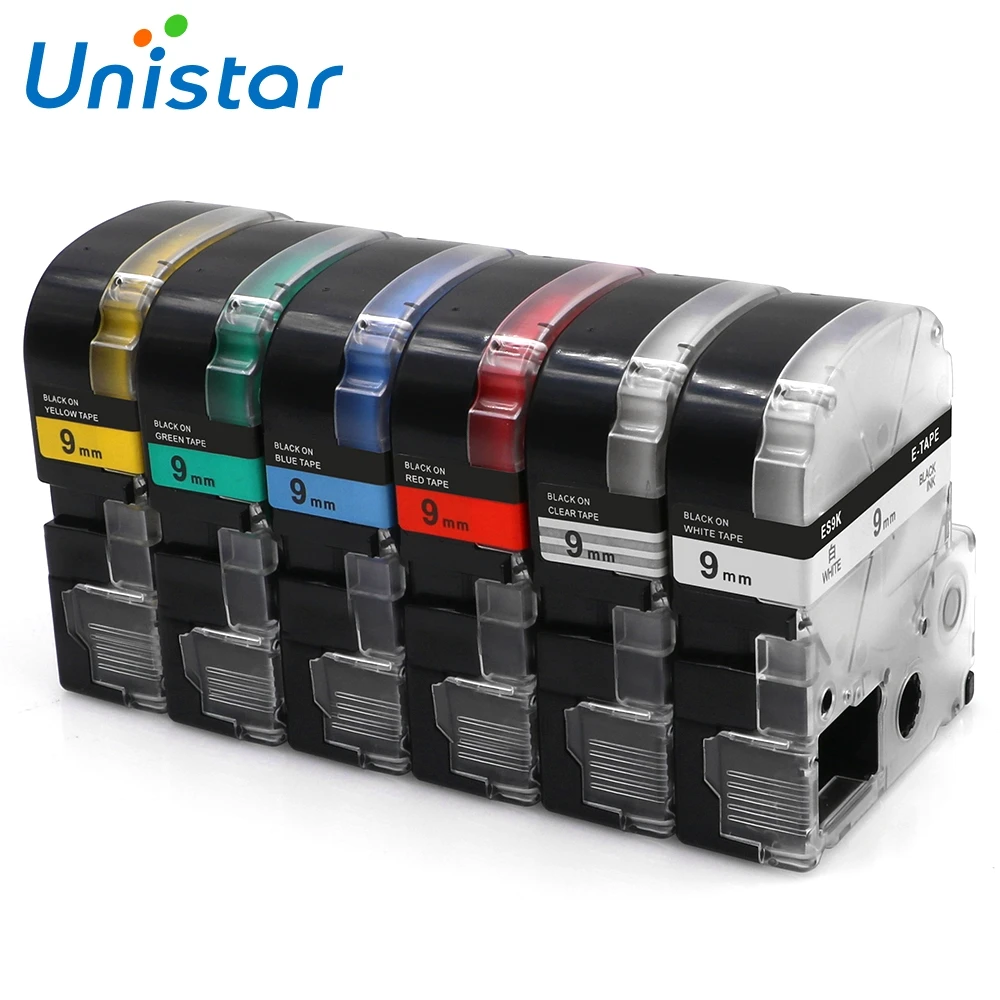 6 шт./лот комбинированный набор для Epson/король Джим принтер этикеток ленты ST9K SC9B SC9R