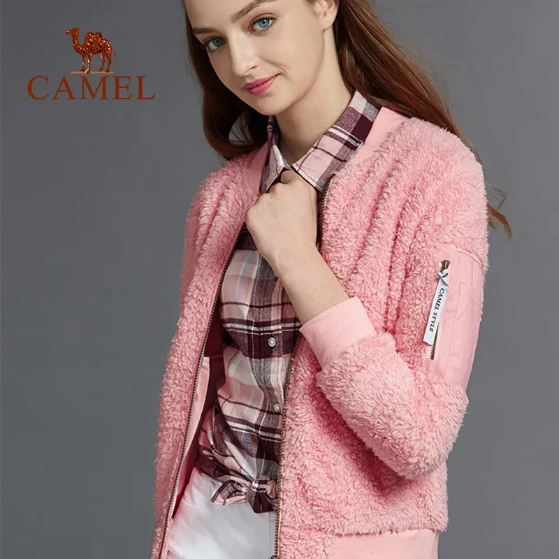 CAMEL зимняя верхняя одежда пальто и куртки для женщин одноцветная на молнии