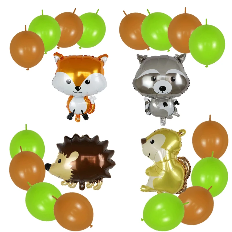 5 шт. животных шарики для день рождения 10 дюймов хвост шар джунгли вечерние сафари