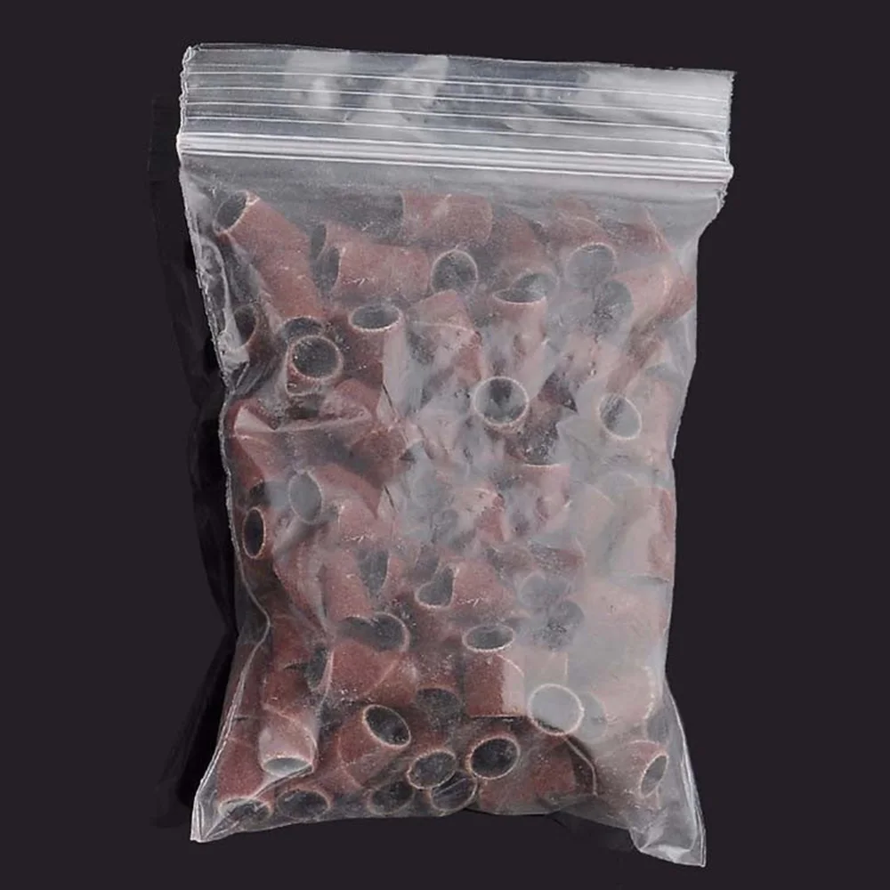 

100Pcs #180 Sanding Bands Manicure Pedicure Nail Electric Drill Machine Grinding Sand Ring Bit