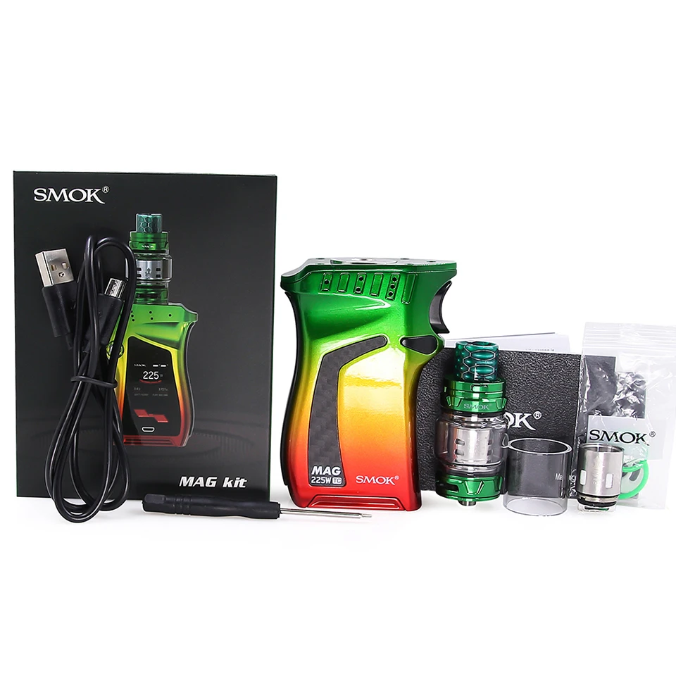 Оригинальный набор SMOK Mag с 225 Вт коробкой мод и 8 мл TFV12 Prince Tank испаритель вейп