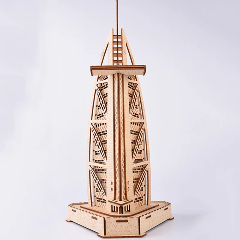 Деревянные 3d модели Burj Al Arabic для детей и взрослых Обучающие в сборке