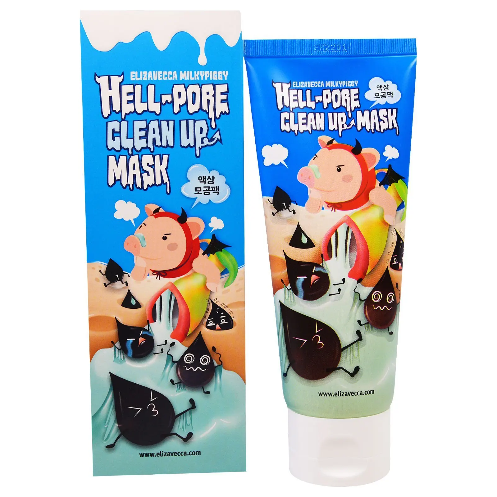 Маска пленка для очищения пор Elizavecca Hell Pore Clean Up Mask Елизавека маска Корейская
