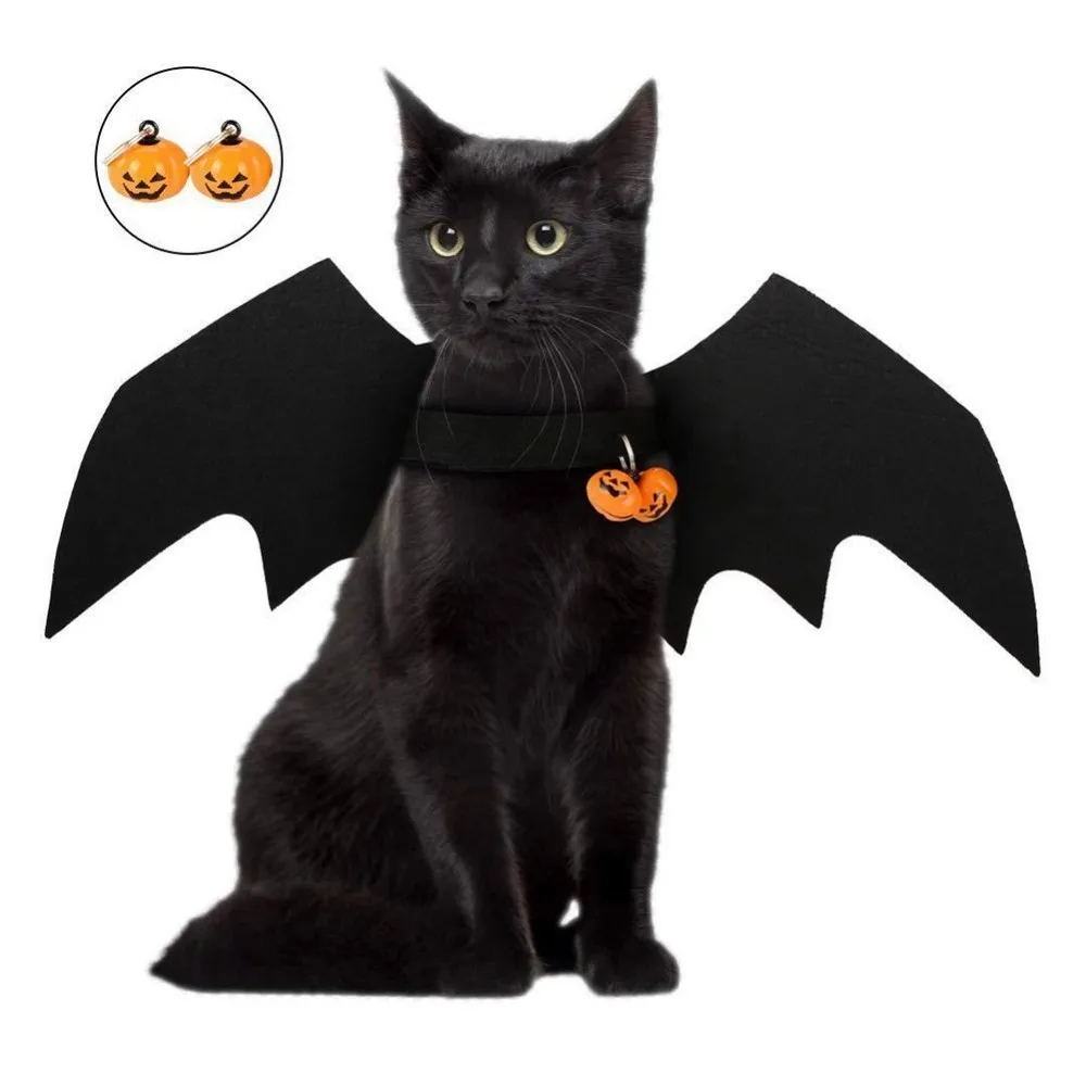 Хэллоуин летучая мышь одежда с принтом крыльев для кошек Щенков Собак Забавный