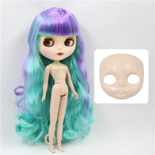 normal body doll Заводская кукла blyth 1/6 bjd нормальное/шарнирное тело 30 см, руки AB и Лицевая панель как подарки - Цвет: normal body doll