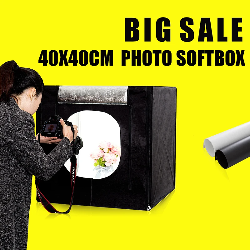 40x40x40 см мини фото Sudio настольная фотосъемка Мягкая коробка лайтбокс Студия
