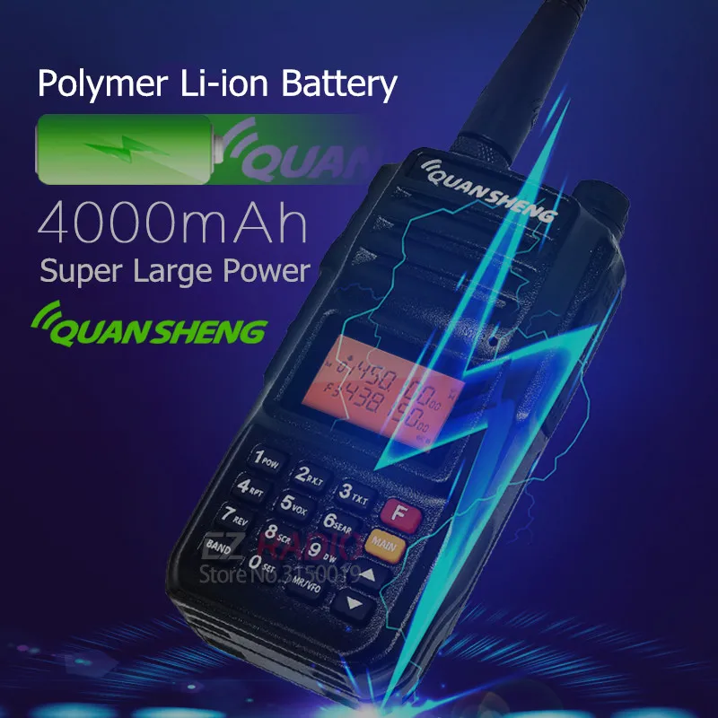 Talki Walki 10 км ветчина радио Quansheng обновление TG-UV2 плюс рация walkie 10 км Quansheng TG-UV2 мощная 10 Вт рация 10км