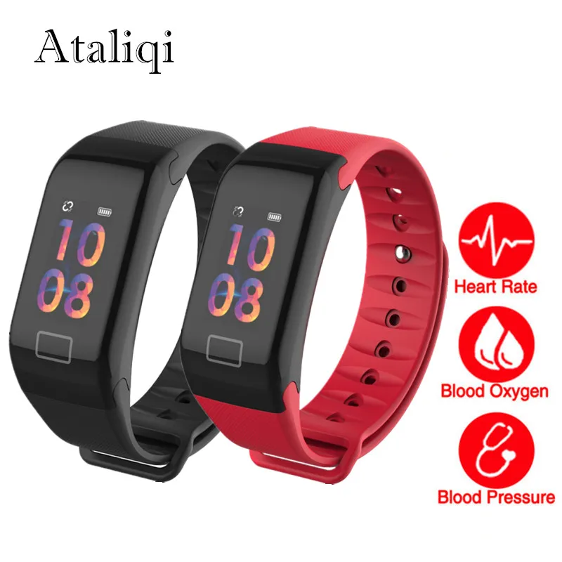 Цветной экран Смарт-часы фитнес-трекер браслет трекер сна монитор частоты